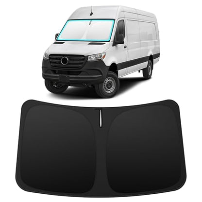INSAUTO Custom Fit Windshield Sun Shade Accessories for Mercedes-Benz Sprinter 2007-2026, Foldable Front Window Sunshade, UV & Heat Reflector, Keeps Interior Cool, Includes Storage Bag - size: for 2007-2026 Mercedes-Benz Sprinter