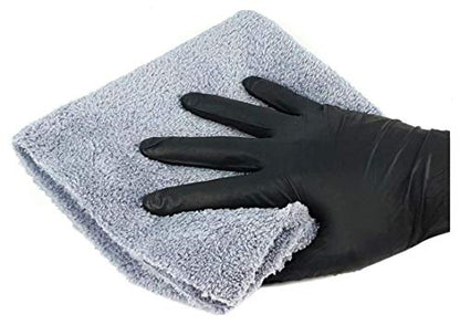Kingsheep Edgeless Microfiber Towel Car Drying Wash Buffing 6Pack 16"x16" Ultra Plush 450gsm Detailing Cloth (Gray) - color: Gray