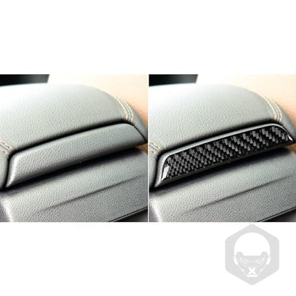 Generic Auto Center Armrests Box Rear Trim Strip Panel Sticker Compatible with Benz CLA C117 2014-2018 GLA X156 2015-2019 Real Carbon Fiber Cover Interior Trim Accessories Black, BM8112 - color: Center Armrests Box Rear Trim Strip Panel