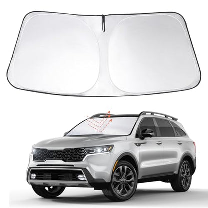 Windshield Sun Shade Custom Fit 2021 2022 2023 2024 2025 2026 Kia Sorento SUV Accessories Foldable Sunshade Sun Blocker Front Window Shades Covers Keep Car Cooler - size: For Kia Sorento 2021-2026