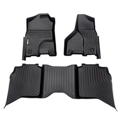 HAFIDI® Floor Mats Fit for 2013-2018 Dodge Ram 1500/2500/3500 Crew Cab & 2019-2024 Dodge Ram 1500 Classic Crew Cab, All Weather Car Floor Liners, Fits 1st & 2nd Row Full Set Custom Accessories, Black - style: 10) For Ram 1500/2500 2013-2018 Floor Mats