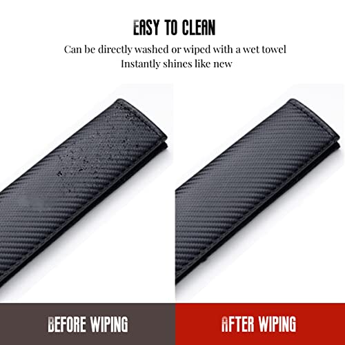 2PCS Carbon Fiber Texture seat Belt Covers Compatible with Cooper seat Belt Shoulder Pads Soft and Comfortable