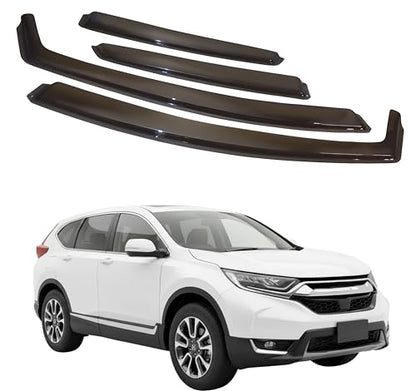 in-Channel Car Window Rain Guard Compatible with Honda CR-V (2017-2022) 4pcs, Taiwan Made Precise & Transparent Car Wind Deflectors No Water Leakage Visors - size: CR-V (2017-2022) 4pcs