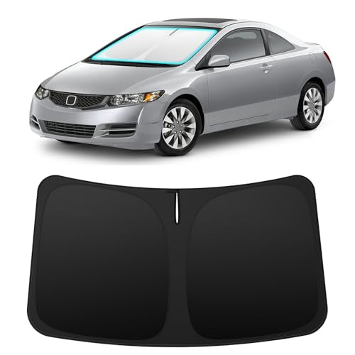 INSAUTO Custom Fit Windshield Sun Shade Accessories for Honda Civic 2006-2011, Foldable Front Window Sunshade, UV & Heat Reflector, Keeps Interior Cool, Includes Storage Bag - size: For 2006-2011 Honda Civic