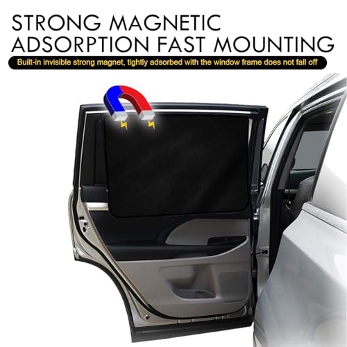 4 PCS Car Side Window Glass Sunshade, 24.41" x 18.9" x 12.99" Front Side Window + 31.5" x 18.9" Rear Side Window Privacy Protection Full Light Blocking Sunshade, for Most Cars (Silver) - color: Silver