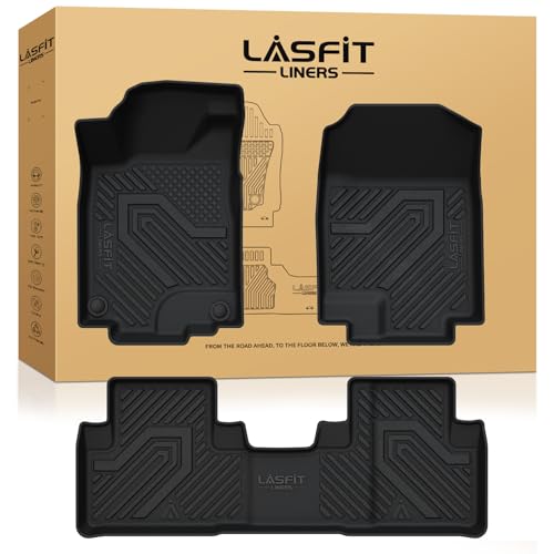 LASFIT Floor Mats for Honda CR-V 2016 2015 2014 2013 2012 EX & LX & SE, Custom Fit All Weather Protection TPE Floor Liner,1st & 2nd Row, Black (Not Fit EX-L & Touring) - style: 2）For Honda CR-V | 2012-2016 | 1st & 2nd Row