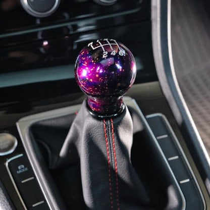 Billetworkz Cosmic Space Shift Knob Compatible with Manual 1999-24 VW MK4/MK5/MK6/MK7/MK8 Golf/GTI/Golf R/Jetta/GLI, Purple Cosmic - color: Cosmic Purple