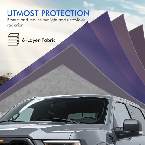 Car Cover Waterproof All Weather, 6 Layers Outdoor Full Exterior Cover Rain Sun UV Snowproof Protection with Zipper Cotton, Mirror Pocket for Ford F-150 Raptor - style: Ford F-150 Raptor