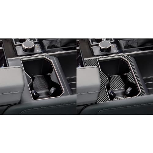 NVCNX Real Premium Carbon Fiber for Toyota Tundra 2022-2026 2023 2024 2025 SR5/Limited/TRD PRO/SR Center Console Cup Holder Panel Insert Mat Cover Interior Trim Accessories Overlay Sticker Decal 4PCs - color: Center Console Cup Holder Mat Trim