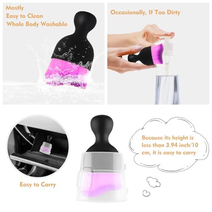 Car Interior Cleaning Brush Car Duster Interior with Ultra Soft Bristles Auto Detailing Brushes Dusting Car Accessories for Dashboard, AC Vents, Leather, Scratch-Free (2P_DoublePurple) - size: 2P_DoublePurple