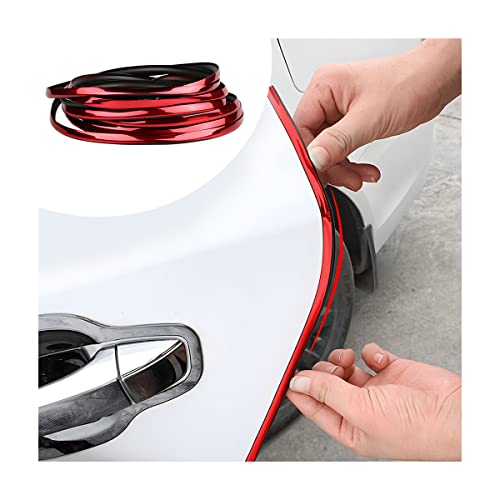 Blilo Car Door Edge Guards, 16Ft U Shape Door Edge Trim, Rubber Molding Auto Door Edge Seal Protector, Anti-Collision Vehicle Protection Accessories Universal for SUV, Truck, Van (Red) - color: Red