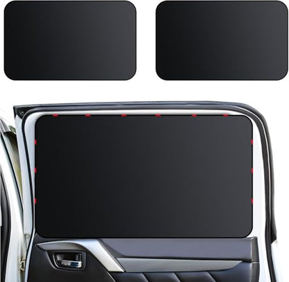 ZATOOTO Car Window Shade for Baby Car Privacy Shades Full Blackout Car Window Covers for Back Window Magnetic Side Window Shade Universal Cool Down Your Car Great for Traveling, Camping Privacy - size: Blackout (Rear)-2pcs