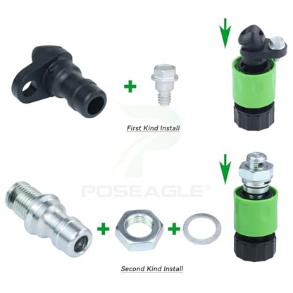 2 Pack 490-900-M061 Deck Wash Kit Replaces 490-900-0025 Including 921-04041 Lawn Mower Deck Wash Adapter Nozzle, 737-04003D Deck Wash Nozzle(Stainless Steel), 731-07487 Deck Wash Nozzle - color: A02 2x490-900-M061 Deck Wash Kit
