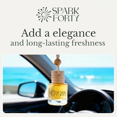 Ocean Car Perfume Car Air Freshener 30-Day Luxury Essential Oil Cologne Scent Gift Set for Men & Women, Auto Diffuser for Truck SUV Long-Lasting Fresh Scent