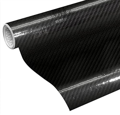 VViViD+ True Gloss Carbon Black, Vinyl Wrap Film Roll (2ft x 5ft) - size: 2ft x 5ft
