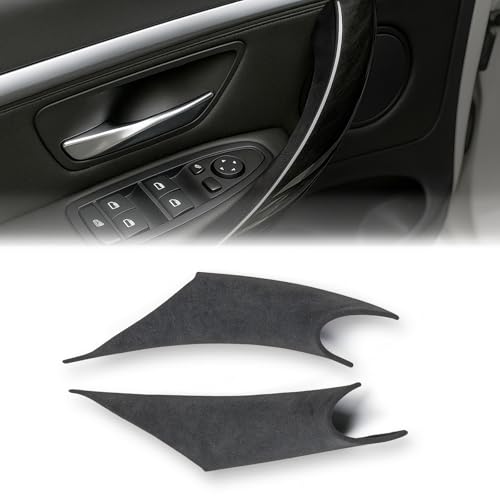 Luxury Suede Upgrade Door Handle Cover for BMW 3/4 Series F30 F32 F80 M3 F82 M4 (2013–2019), Ultra-Soft Microfiber Suede, All-Season Comfortable Touch, Dark Gray (2PCS) - color: Dark Gray, size: 2-piece Set