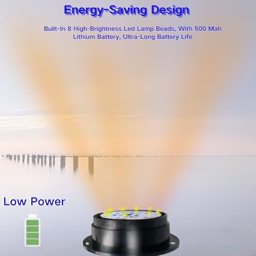 Solar Warning Beacon Light, Yellow Magnetic LED Signal Light with 4 Flashing Modes, IP65 Waterproof, Ideal for Forklifts, Trucks, Roadside Assistance, Boat, Yacht, Hazard Warning Buoys - color: Yellow light