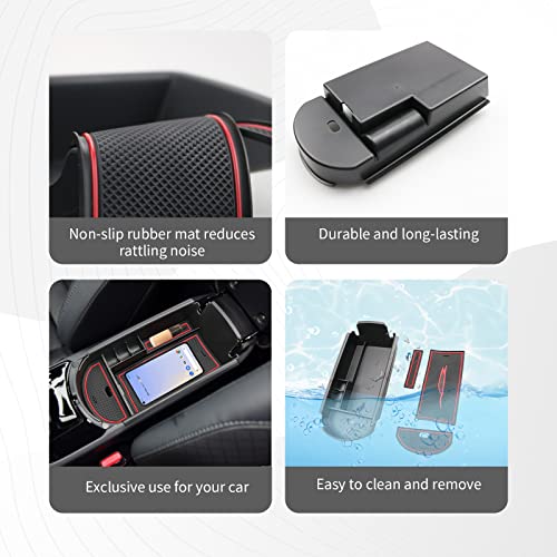 CDEFG Center Console Accessory Organizer Compatible with 2018 2019 2020 2021 2022 CHR C-HR, ABS Material Armrest Box Insert Tray (Red) - color: 1Pcs Red for CHR 2018-2023