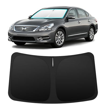 INSAUTO Custom Fit Windshield Sun Shade Accessories for Nissan Altima 2007-2012, Foldable Front Window Sunshade, UV & Heat Reflector, Keeps Interior Cool, Includes Storage Bag - size: for 2007-2012 Nissan Altima