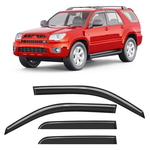 Tape-on Rain Guards Fit for 2003-2009 Toyota 4Runner Extra-Thick Window Rain Guard Window Deflectors Window Vent Visors Vent Shades Exterior Car Accessories-4PCS - size: Fit for 2003-2009 Toyota 4Runner