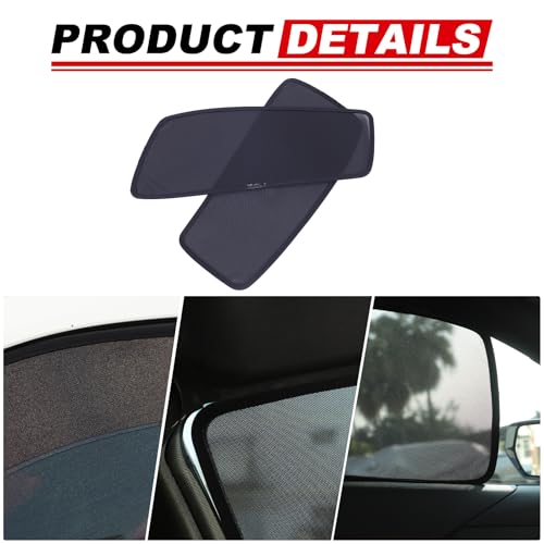 Car Side Window Shades for Corvette C8 2020-2024 Sun Shade Heat Insulation Strong-Light Blocking&UV Protection Privacy Essential Interior for Baby,Car Camping and Napping Curtains (2PCS)