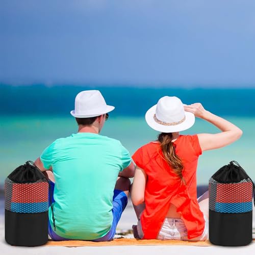 Hahafelt 2 Pack Car Seat Towel Covers with Storage Bag, 63 x 32 Inch Universal Non Slip Waterproof Sweat Protector for Car Truck, Gym Swimming Running, Machine Washable (Beach Palm Trees) - style: Beach Palm Trees