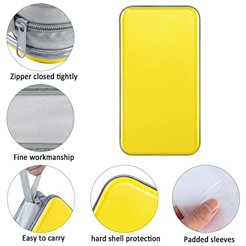 Siveit CD Case, DVD Case Holder 96 Capacity Hard Plastic CD DVD Disc Cases Storage Binder Wallet for Car Home Office Travel (Yellow) - color: Yellow