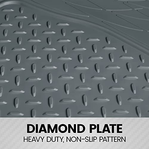 BDK Heavy Duty Rubber Cargo Mat Liner - All-Weather Trunk Protection, Trim-to-Fit Design for Cars, SUVs, Vans & Trucks - Non-Slip, Waterproof, Durable Cargo Floor Liner - 46" x 56.75" x 0.25" - Gray - color: Gray