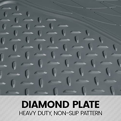 BDK Heavy Duty Rubber Cargo Mat Liner - All-Weather Trunk Protection, Trim-to-Fit Design for Cars, SUVs, Vans & Trucks - Non-Slip, Waterproof, Durable Cargo Floor Liner - 46" x 56.75" x 0.25" - Gray - color: Gray