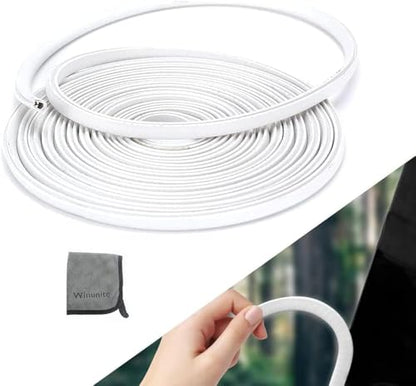 Winunite 32.8ft(10m) Car Door Edge Guards White – Fits Most Vehicles, No Glue, U-Shaped, Built-in Metal Clips, Scratch and Chip Resistant – Reduces Dings in Parking Lots - color: white, size: 32-4/5Ft