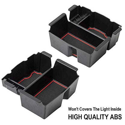 EDBETOS Center Console Organizer Tray Compatible with Jeep Wrangler JL/JLU 2018-2023 2024 2025 2026 and Gladiator JT Truck 2020-2026 Insert Accessories - Won't Covers The Light Inside (Red Trim) - color: Red