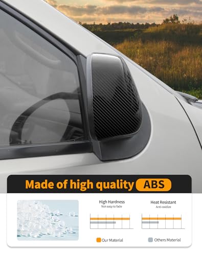 Carbon Fiber Fully Mirror Caps Covers Compatible with 2007-2014 Chevy Silverado GMC Sierra Avalanche Tahoe Suburban Yukon Escalade ESV Side View Door Mirror Cover Caps (Left Right) - color: Fully Caps Carbon fiber
