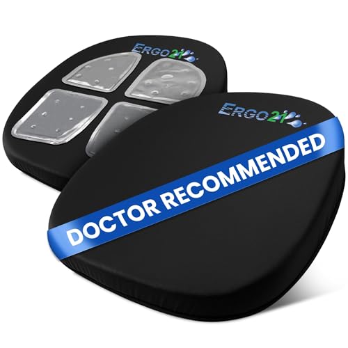 ERGO21 Original Seat Cushion with LiquiCell Technology – Tailbone, Sciatica, Hip & Lower Back Pain Relief – Car Seat Cushion, Office Chair, Truck, Travel, Home – 18"x17"x2" - size: 18W x 17 x 2