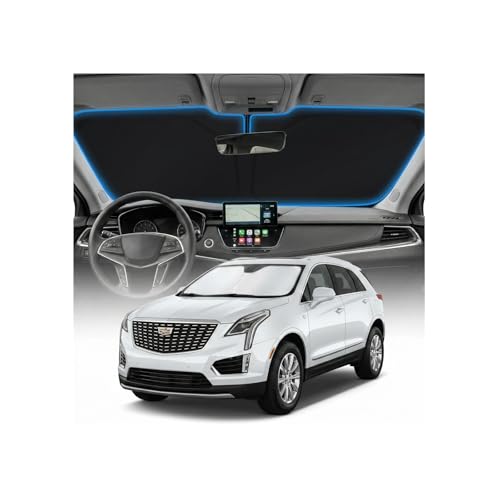 for Cadillac XT5 Sun Shade Windshield Cover - Custom Fit XT5 Accessories 2017-2023 2024 2025 2026 Sunshade Foldable UV Protection & Heat Shield Sun Visor Accessories - size: For Cadillac XT5 2017-2026
