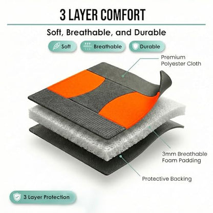 FH Group Car Seat Covers Full Set Cloth - Universal Fit Automotive Seat Covers, Low Back Front Seat Covers, Solid Back Seat Cover, Washable Car Seat Cover for SUV, Sedan and Van Orange - color: Orange, style: Seat Cover Full Set