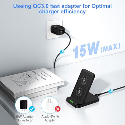 for Google Pixel Wireless Charging Stand for Pixel 10/10 Pro/10 Pro XL/9a/9 Pro/9 Pro XL/8/8 Pro/7/7 Pro/6/6 Pro/5, Android Wireless Phone Charger Fast Charging Station for Samsung S25 Ultra/S24 Plus - color: Black