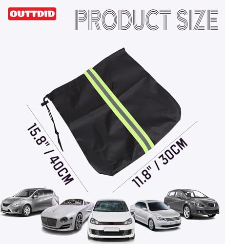 Side Mirror Covers Auto Rearview Protection, 4 Pieces Waterproof Vehicle Side View Mirror Exterior Rear View Accessories Car Accessories with Drawstrings for Car Vehicle Winter