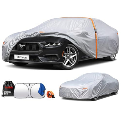 Car Cover Waterproof All-Weather,Heavy-Duty Outdoor Full Exterior Automobiles Sedan/Coupe (Length 186-193 inch) with Windshield Sun Shade Universal Fit Ford Mustang,Chevy Camaro/Corvette etc - size: Fit Coupe Length 186-193 inch(3XL-0)