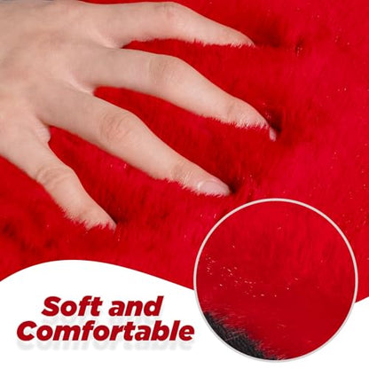 SEG Direct Auto Center Console Cover, Furry Car Armrest Cover, Soft Fluffy Middle Console Pad, Car Armrest Seat Box Cover for Women Men, Universal Fit for Most Vehicle, SUV, Truck, Car (Red) - color: Red
