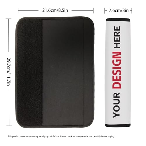 Custom Car Seat Belt Cover Universal Fit Personalized Car Seat Belt Cover Pad with Your Photo Text Logo DIY Shoulder Strap 2 Piece Sedan SUV Truck Van Interior Accessories - color: Custom
