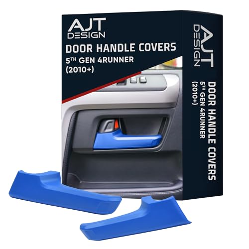 AJT DESIGN Door Handle Covers Compatible with Toyota 4Runner 2010+ (5th Gen) | 5th gen 4runner Chrome Delete | ABS Plastic Front & Back Interior Car Door Handle Cover| Made in USA | Voodoo Blue - color: Voodoo Blue