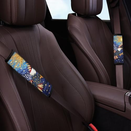 American Eagle Car Seat Belt Cover Soft Car Seatbelt Shoulder Strap Easy to Install Seat Belt Shoulder Strap Covers Fit Most Cars, Truck, Suv, or Van - color: American Eagle