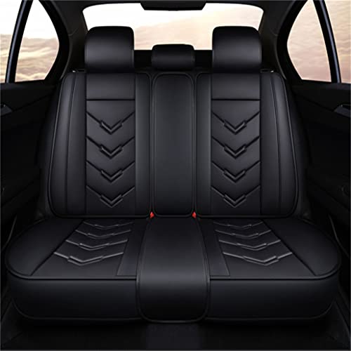 Luxury 5 Seats Car Seat Covers for Honda HRV 2026 Vehicles Front&Rear Seat Protector Waterproof Leather Seat Cushion Black