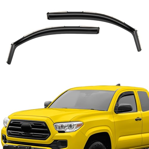 Extra Durable Window Deflectors in-Channel Window Visors Rain Guards Fit for Toyota Tacoma 2016-2023 Access Cab/Double Cab, Sun Visors, Wind Vent for Shades, Exterior Car Accessories - 2pcs. AG0744 - color: For Toyota Tacoma 16-23