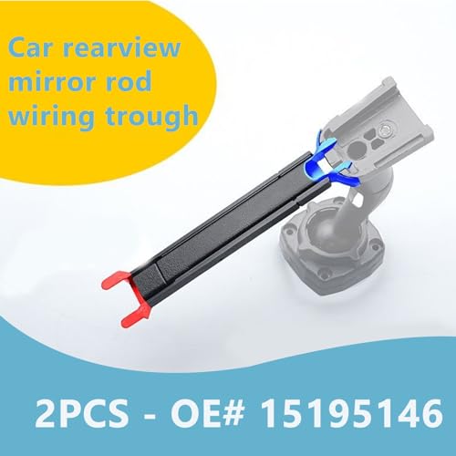 Rear View Mirror Wiring Cover, 2Pcs ABS Plastic Replacement with Impact for 1999-2007, OE# 15195146, Black Interior Mirror Wire Harness Cover Trim - size: 2 pcs