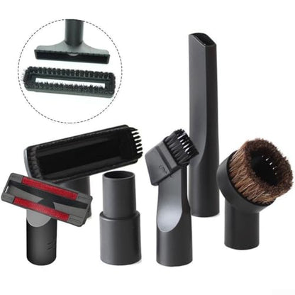 6-in-1 Vacuum Cleaner Nozzle Kit With Crevice, Dusting & Upholstery Tools For 32Mm 35Mm Hoses, For Home Car Furniture Corners Blinds Cleaning Accessories