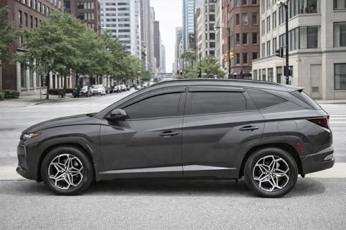 2022-2026 Tape-on Rain Guards for Hyundai Tucson Side Window Deflector Visors SE SEL N-Line XRT Limited Hybrid Durable Tinted Vent Shade 2023 2024 2025 - size: For Hyundai Tucson 2022-2026