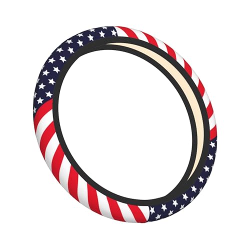 American Flag Elastic Steering Wheel Cover Universal 15 Inch - color: 6