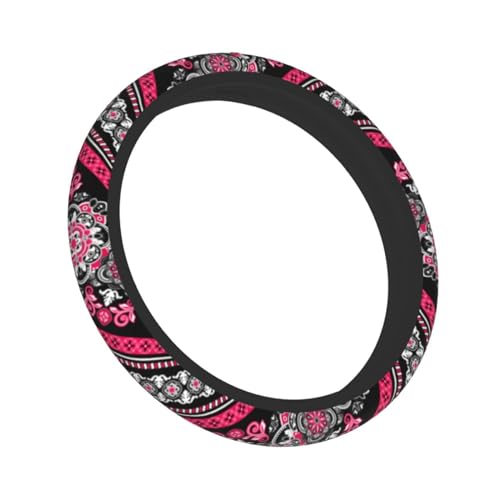 Boho Car Steering Wheel Cover Auto Accessories Universal 15 Inch Non-Slip Neoprene for Women Cute Automotive SUV Van Truck Wheel Protector - color: Boho
