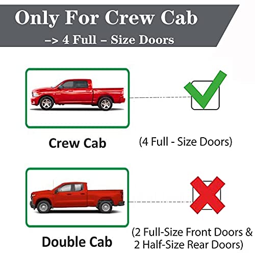 2019-2025 Window Visors Rain Guards for Chevrolet Silverado GMC Sierra 1500 Crew Cab Side Window Deflectors Vent Visor Sun Shades Truck Accessories 4pcs Smoke - size: for Silverado/Sierra 1500 Crew Cab 2019-2024